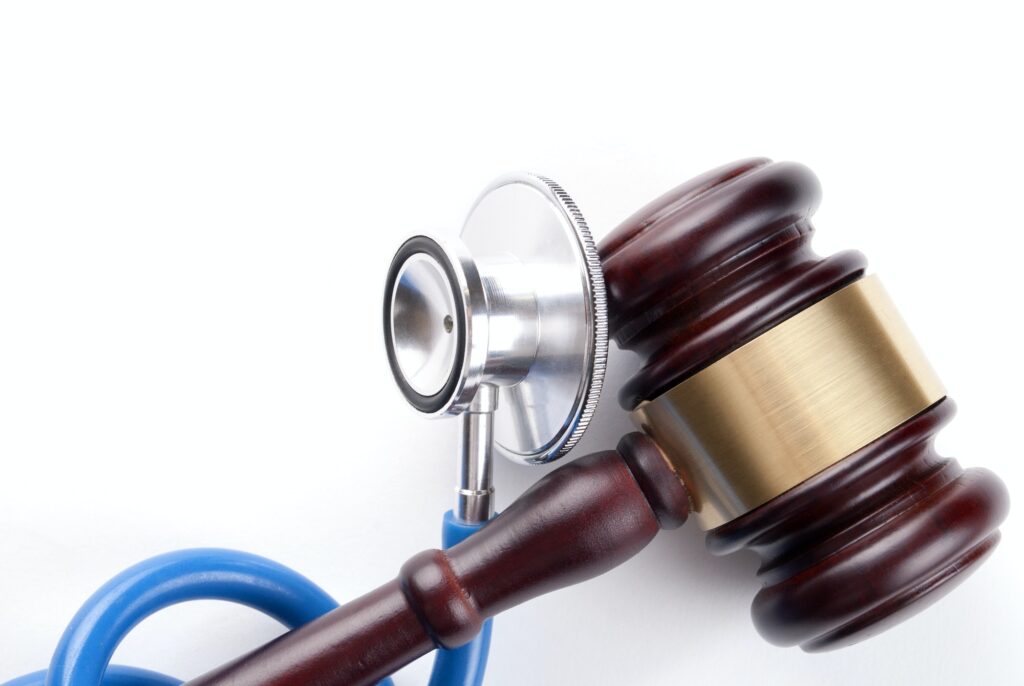 gavel and stethoscope